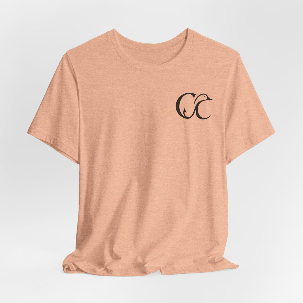 Cupped & Committed Outdoors Tee — Duck Logo Fishing & Waterfowl Shirt